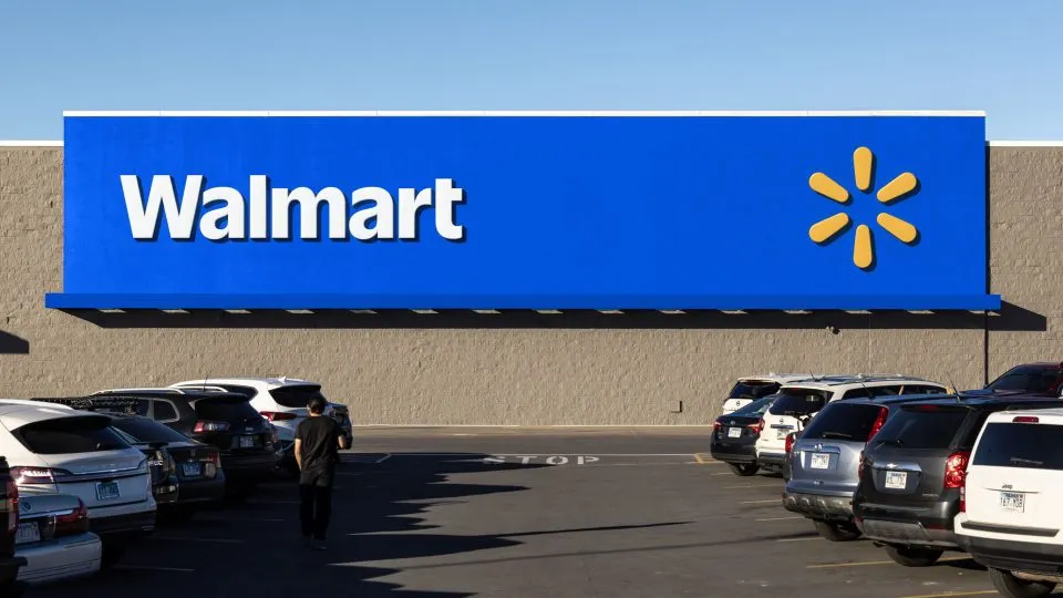 Photo showing the new Walmart logo