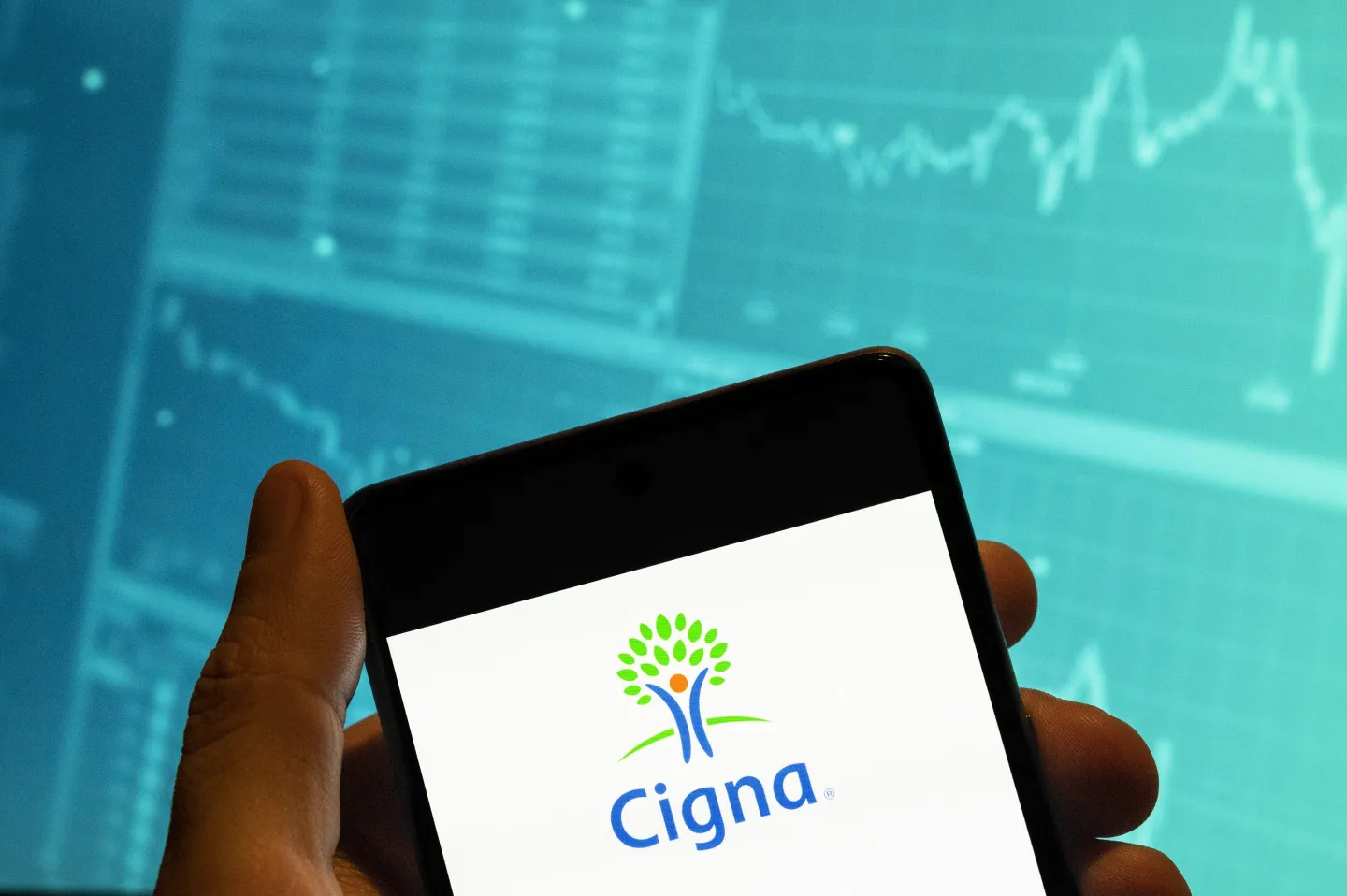 Cigna logo is seen displayed on a smartphone