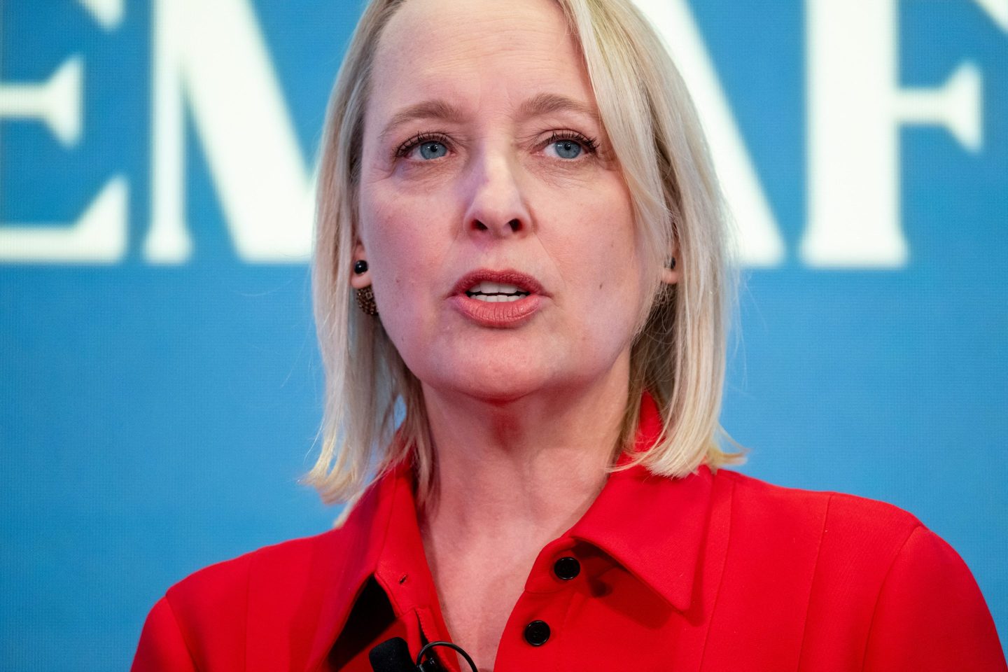 CEO of Accenture Julie Sweet speaks during the Semafor 2024 World Economy Summit in Washington, DC, on April 18, 2024.