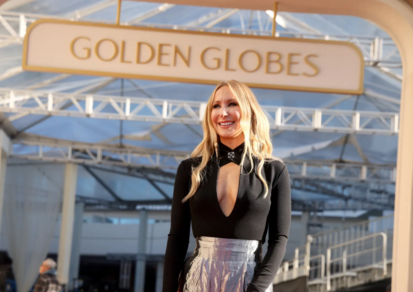 Nikki Glaser pictured at the Red Carpet Rollout for the 82nd Annual Golden Globe Awards