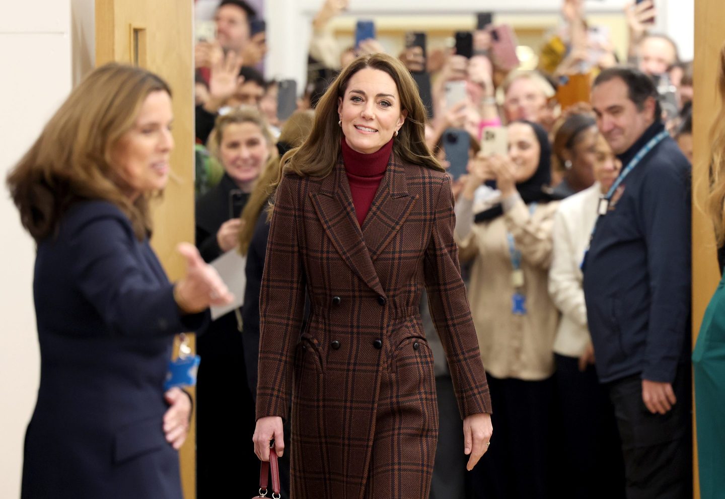 LONDON, ENGLAND - JANUARY 14: Catherine, Princess of Wales during a visit to The Royal Marsden Hospital on January 14, 2025 in London, England. The Prince and Princess of Wales have today become Joint Patrons of The Royal Marsden NHS Foundation Trust following a visit by Her Royal Highness to the hospital’s Chelsea site. The Princess’ own personal cancer journey saw her receive treatment from The Royal Marsden. The Royal Marsden opened its doors in 1851 as the world’s first hospital dedicated to cancer diagnosis, treatment, research and education. (Photo by Chris Jackson/Getty Images)