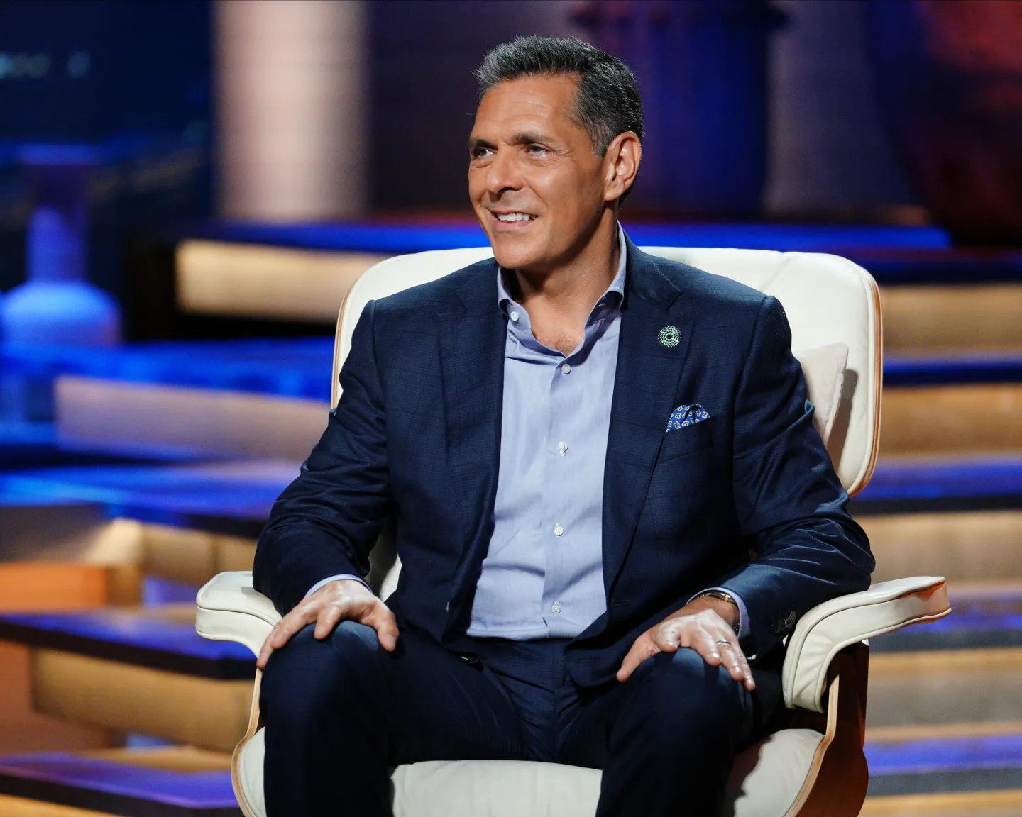 Daniel Lubetzky on the set of Shark Tank