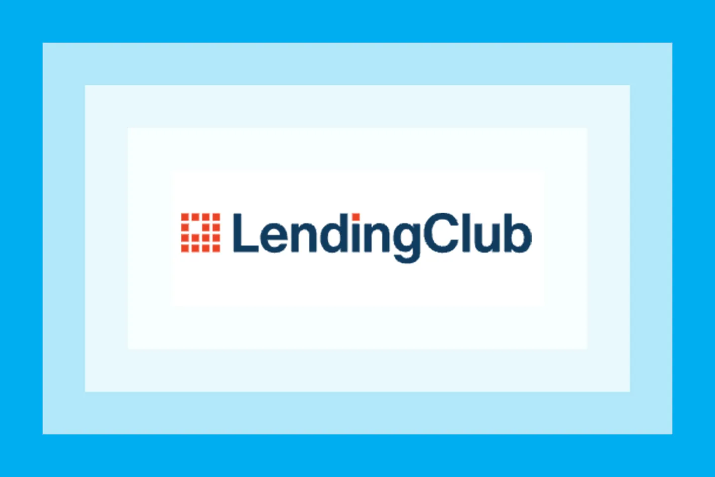 The Lending Club logo on a blue frame.