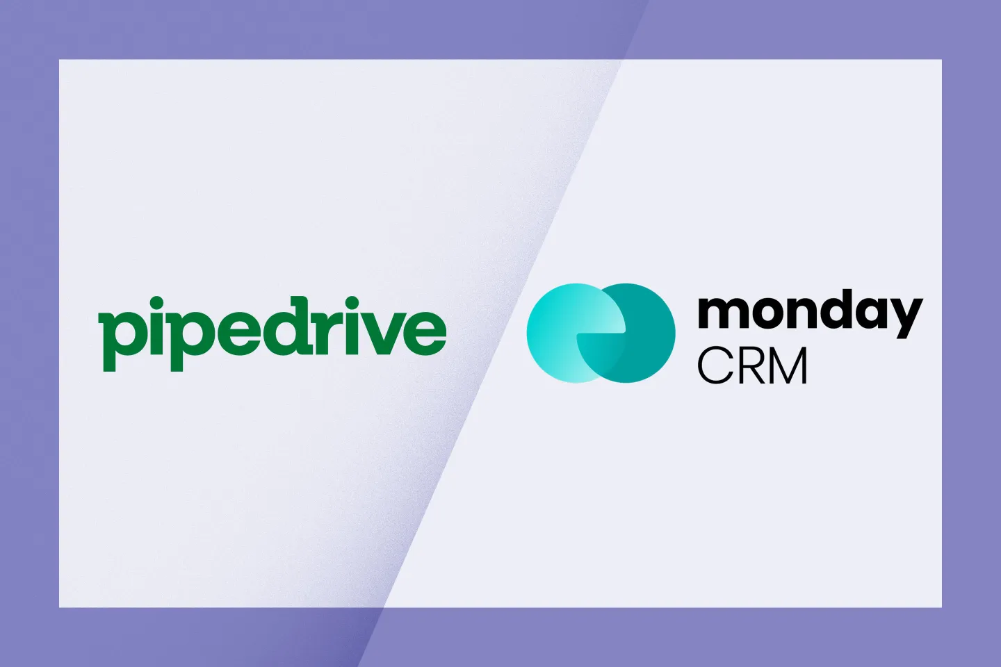 The Pipedrive logo and Monday CRM logo.