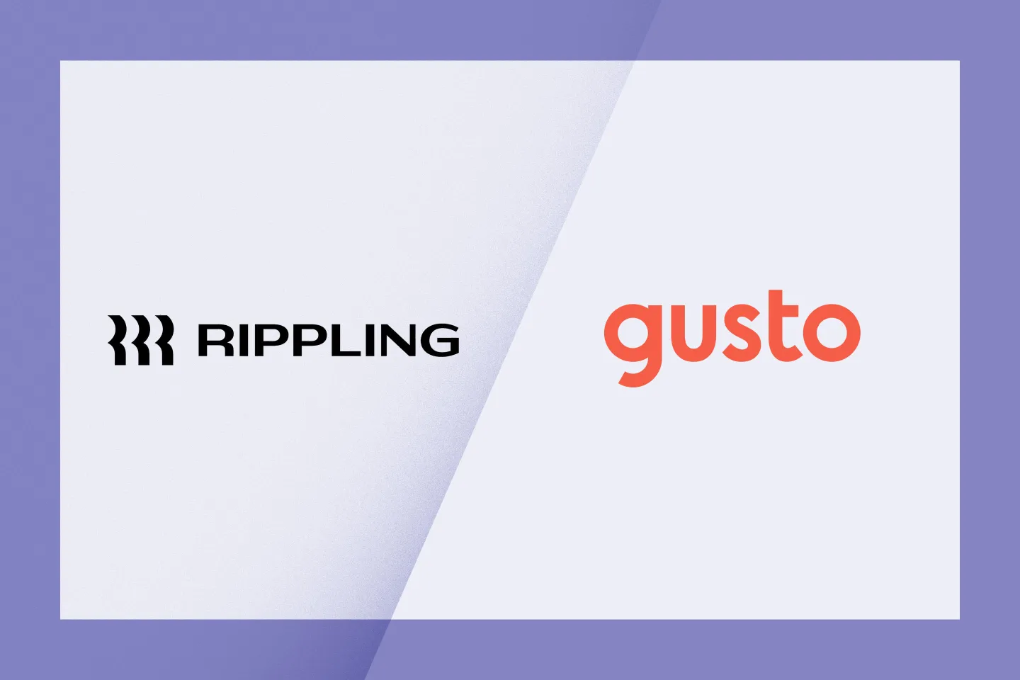 The Rippling and Gusto logo on a vs frame.