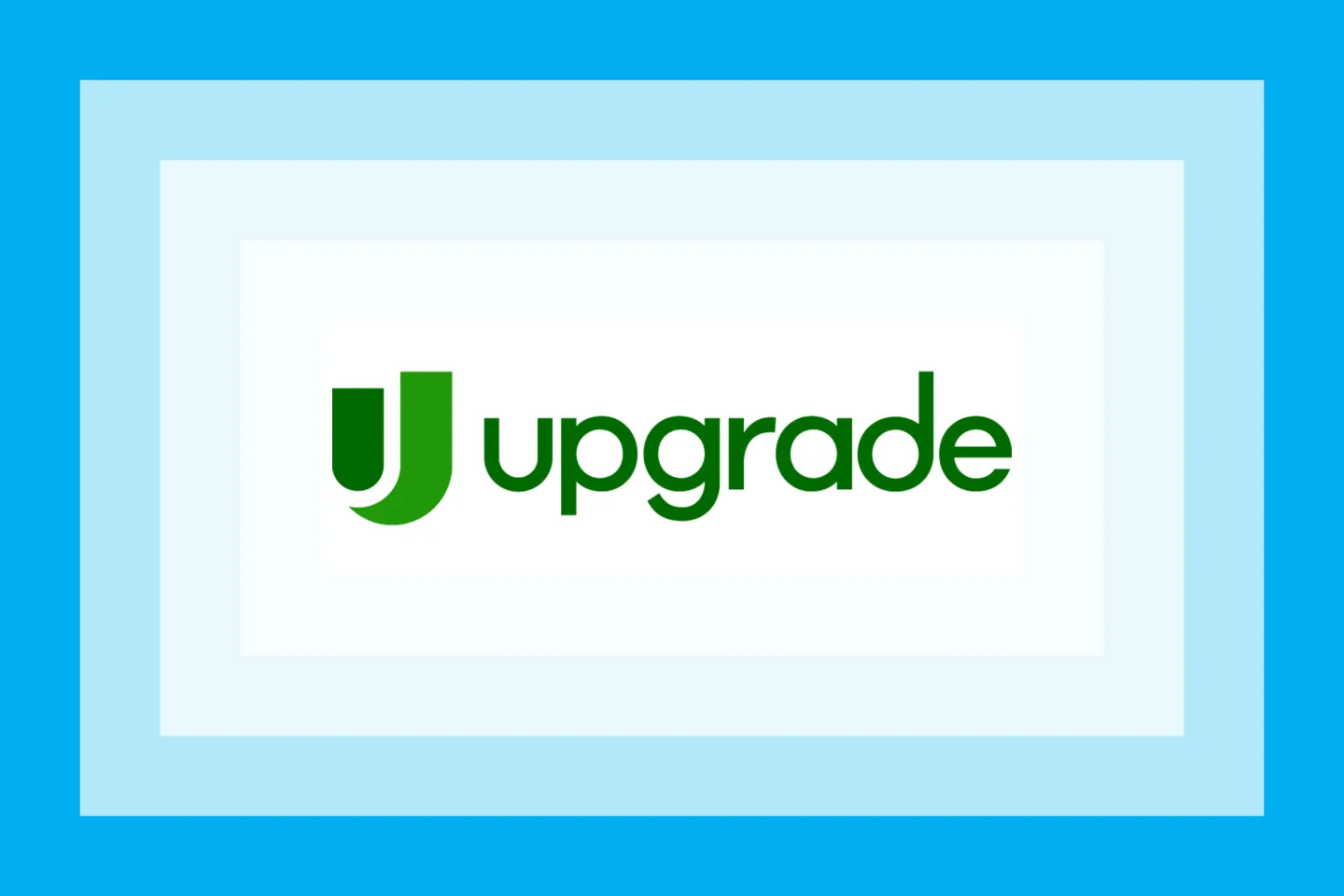 The Upgrade logo on a blue frame.