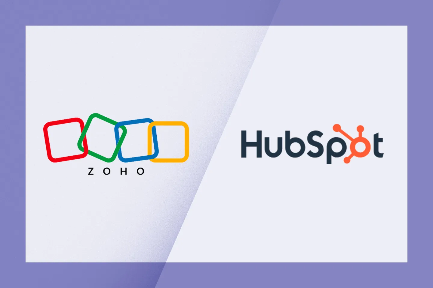 The Zoho CRM and HubSpot logos.