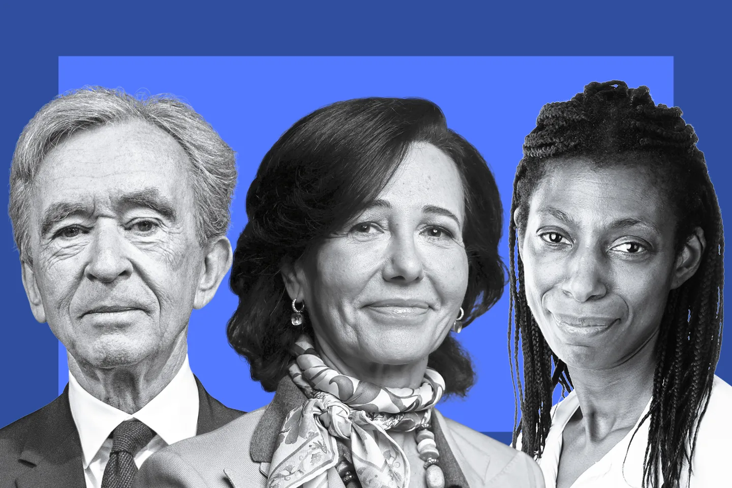 Bernard Arnault, Ana Botín and Sharon White