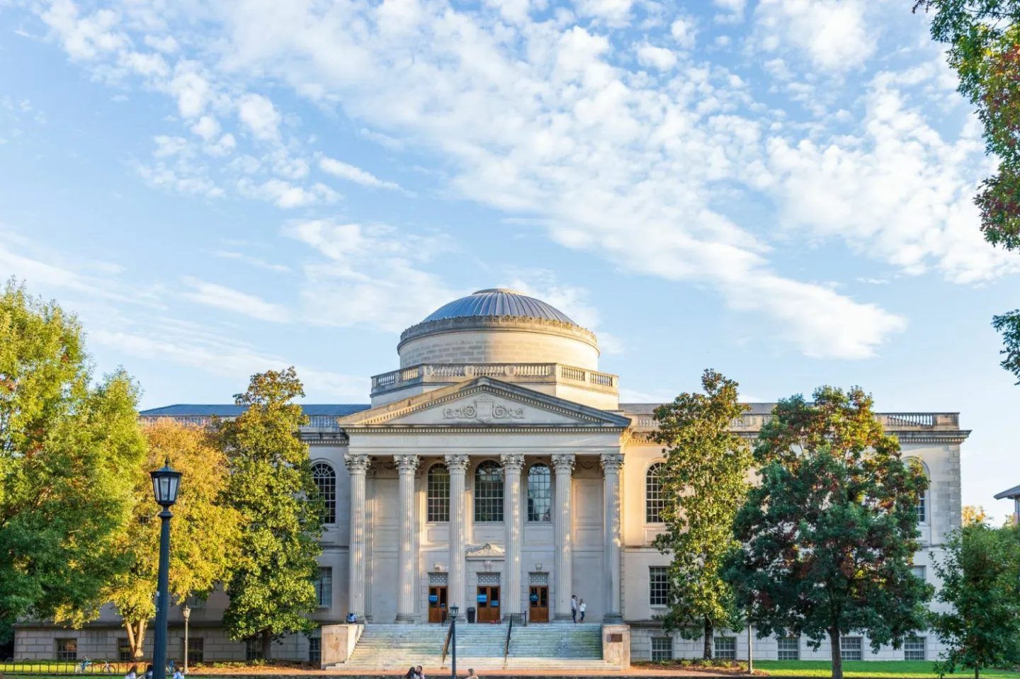 University of North Carolina Chapel Hill's Wilson Library in the middle of campus.